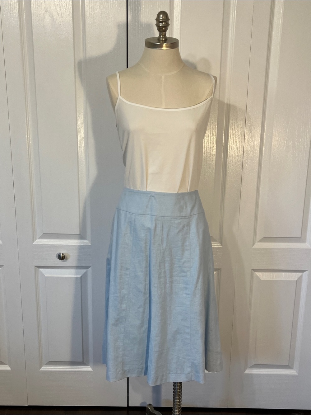 Melanie Lyne A line linen blend skirt